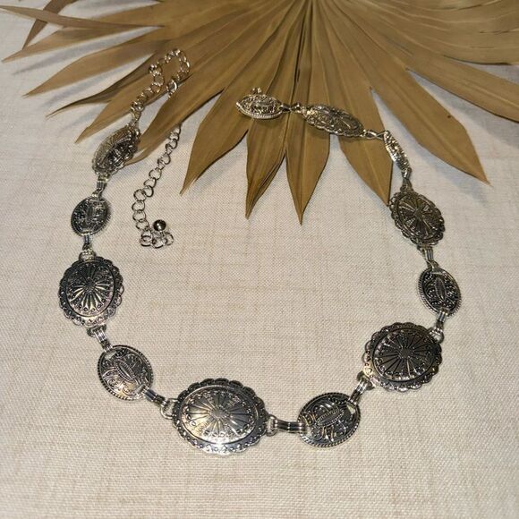 Boho silver belt M470 - Picture 3 of 5